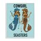 Stupell Industries Cowgirl Seasters Mermaid Friendship Framed Giclee, design by Amelia Noyes